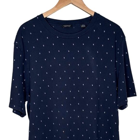 Scotch & Soda blue printed cotton tshirt size XXL - Picture 6 of 6